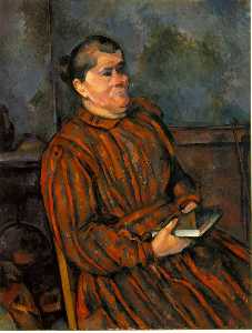 Paul Cezanne - Woman in red-striped dress,1892-96, barnes foundatio