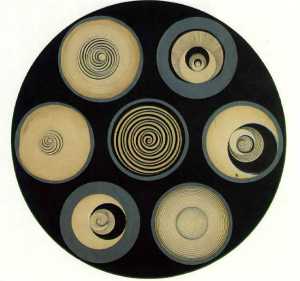 Disks Bearing Spirals (Disques avec spirales),