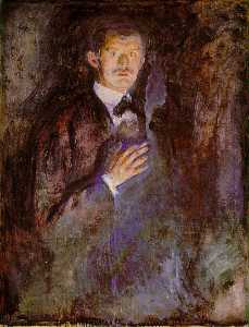 Edvard Munch - Self-Portrait with Burning Cigarette NG Oslo
