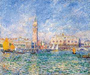 Pierre-Auguste Renoir - Doges- Palace, Venice, oil on canvas, Sterling