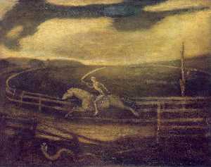 Albert Pinkham Ryder - The race track - (buy paintings reproductions)