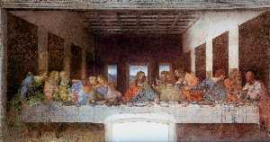 Leonardo Da Vinci - The Last Supper (with names of Apostles labelled)