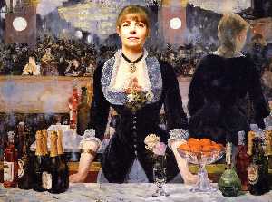 Edouard Manet - Bar at the Folies-Bergere - (own a famous paintings reproduction)
