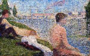 Bathing at Asnieres - Seated Bather