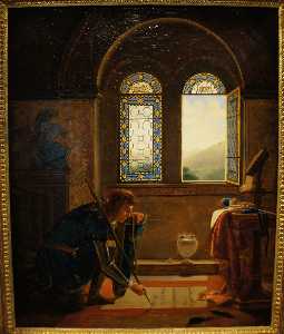 Charles VII writing farewell to Agnes Sorel
