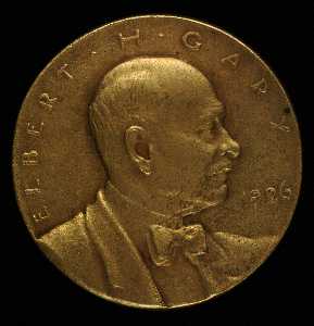 Elbert H. Gary, United States Steel Corporation Service Medal (reverse)