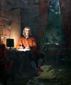Sir Isaac Newton (1642–1727), in His Study