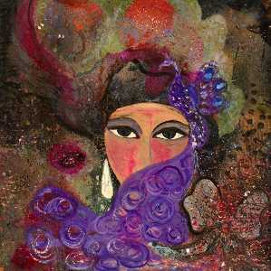 Woman with Purple Veil