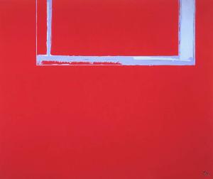 Robert Motherwell - Open No. 122 in Scarlet and Blue