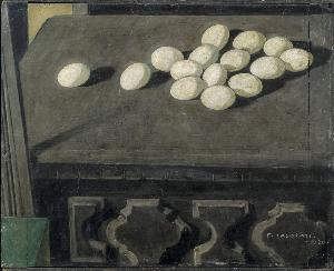 Felice Casorati - The eggs on the dresser