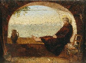 Peter Fendi - A Monk in the Window