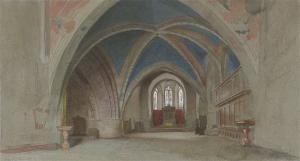 William Adolphe Bouguereau - Church interior