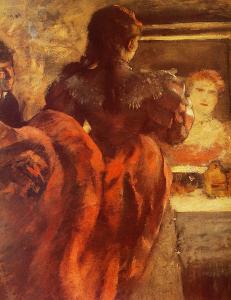 Edgar Degas - Dancer in her dressing room