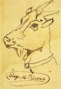Diego Rivera - Head of a Goat