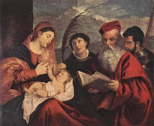 Titian Ramsey Peale Ii - Mary with the Child and Saints