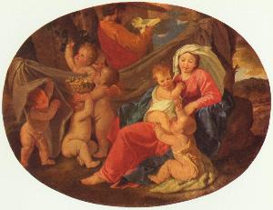 Nicolas Poussin - Holy Family with Angels