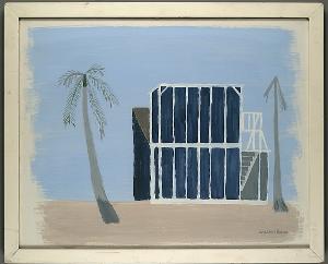 Walker Evans - [House with Gridded Panel and Palm Trees]