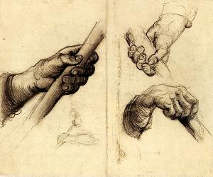 Vincent Van Gogh - Hands with a Stick