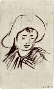 Vincent Van Gogh - Head of a Boy with Broad-Brimmed Hat