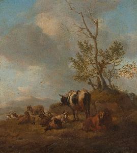 Willem Romeijn - Landscape with Animals, Willem Romeyn, 1650 - 1694