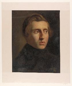 Jozef Israels - Portret van een jonge man, Jozef Israëls, 1845