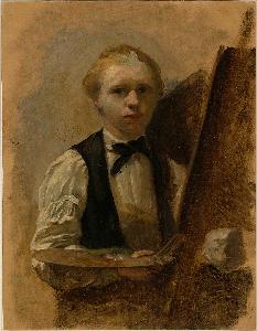 Albert Neuhuys - Zelfportret voor de ezel, Albert Neuhuys (1844-1914), 1854 - 1914