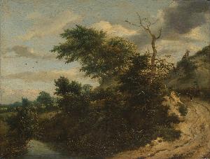 Jacob Isaakszoon Van Ruisdael (Ruysdael) - Sandy Track in the Dunes, Jacob Isaacksz van Ruisdael, c. 1650 - c. 1655
