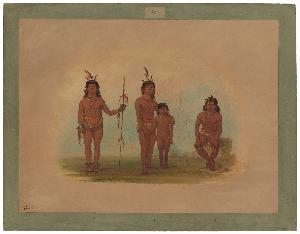 George Catlin - Four Goo-a-give Indians