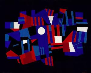 Ad Reinhardt - Red and Blue Composition
