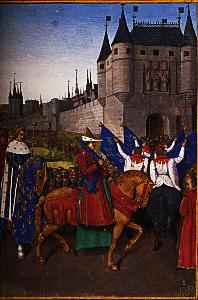 Jean Fouquet - The Arrival of Charles V (1337-80) in Paris, 28th May 1364