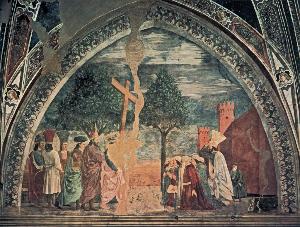 Piero Della Francesca - Exaltation of the Cross: Heraclius enters Jerusalem with the Cross