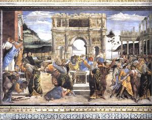 Sandro Botticelli - The Punishment of Korah, Dathan and Abiram