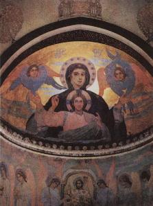 Mikhail Nesterov - A fresco by M. Nesterov from Akhali Zarzma monastery, Abastumani, Georgia