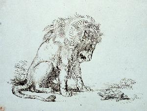 Eugène Delacroix - Lion and Tortoise