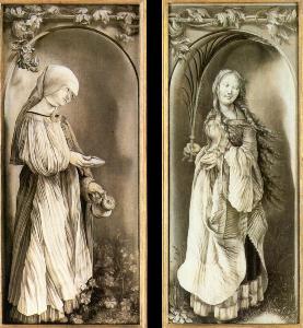 Matthias Grünewald - St. Elizabeth and a Saint Woman with Palm