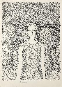 Hryhorii Havrylenko - Female image. Illustration to Dante -quot;Vita Nova-quot;