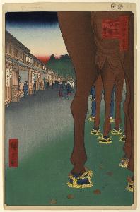 Ando Hiroshige - 86. Naitō Shinjuku in Yotsuya