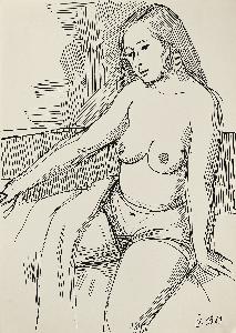 Hryhorii Havrylenko - Nude sitting
