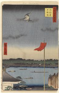 Ando Hiroshige - 62 (55) Komakata Hall and Azuma Bridge