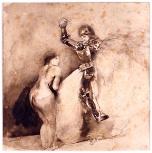 Eugène Delacroix - Study for Marphisa
