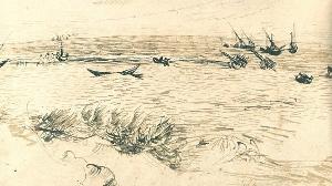 Vincent Van Gogh - Beach, Sea, and Fishing Boats