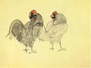 Pablo Picasso - Two roosters