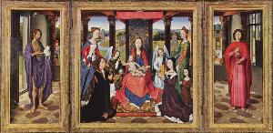 Hans Memling - The Virgin and Child with Saints and Donors (The Donne Triptych)