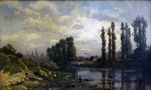 Hermann David Salomon Corrodi - Lombardy Poplars