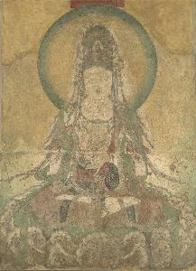 Danish Unknown Goldsmith - Ruyilun Guanyin (Cintamani chakra) Bodhisattva Seated on a Lotus Throne