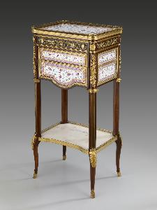 Martin Carlin - Mechanical Table with Sèvres Porcelain Plaques