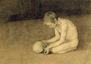 Magnus Enckell - Boy with Skull