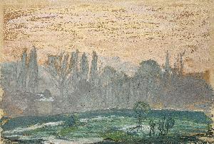 Claude Monet - Winter Landscape with Evening Sky