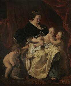 Ferdinand Bol - Mutter mit drei Kindern (Caritas)