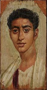 Attributed To Malibu Painter (Romano-Egyptian, Active 75 - 100) - Panel Portrait of a Man